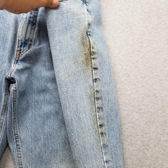 Vintage Abercrombie Fitch Jeans Mens 30x30 Blue Denim Tapered Cotton Zip FlyVint - Picture 6 of 11